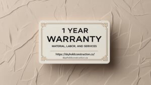 1 Year Warranty Card On Material, Labor And Services
