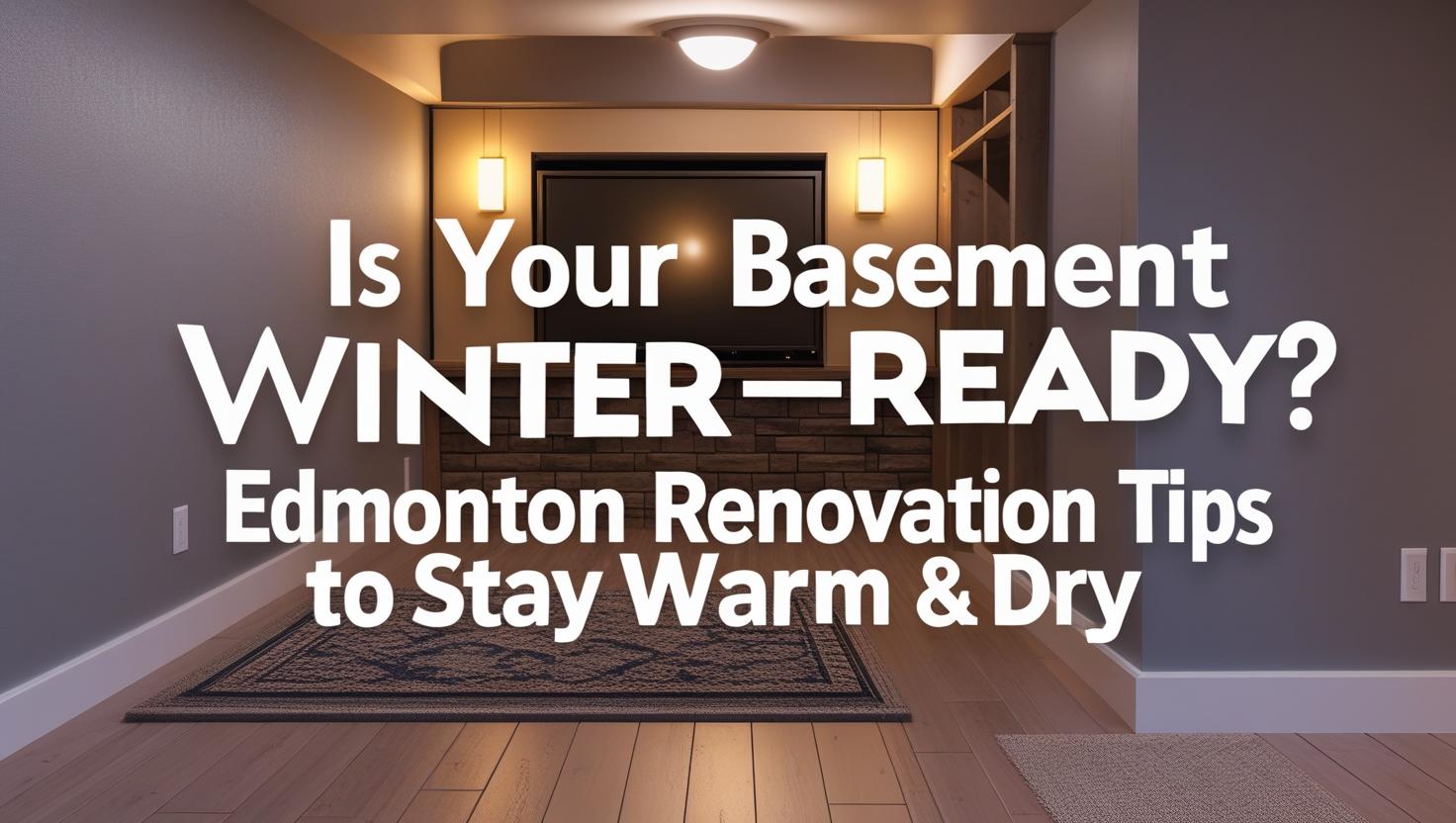 Is Your Basement Winter-Ready? Edmonton Renovation Tips To Stay Warm & Dry