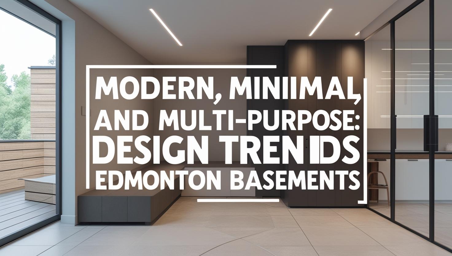 Modern, Minimal, And Multi-Purpose: Design Trends For Edmonton Basements
